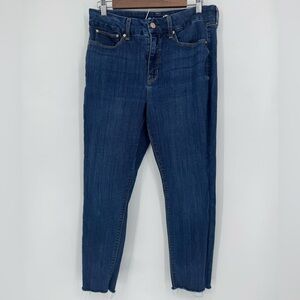 Seven7 Women's Dark Blue Tummyless High-Rise Skinny Jeans Size 12